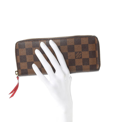 Louis Vuitton Damier Ebene Clemence Wallet Cherry 2 of 7