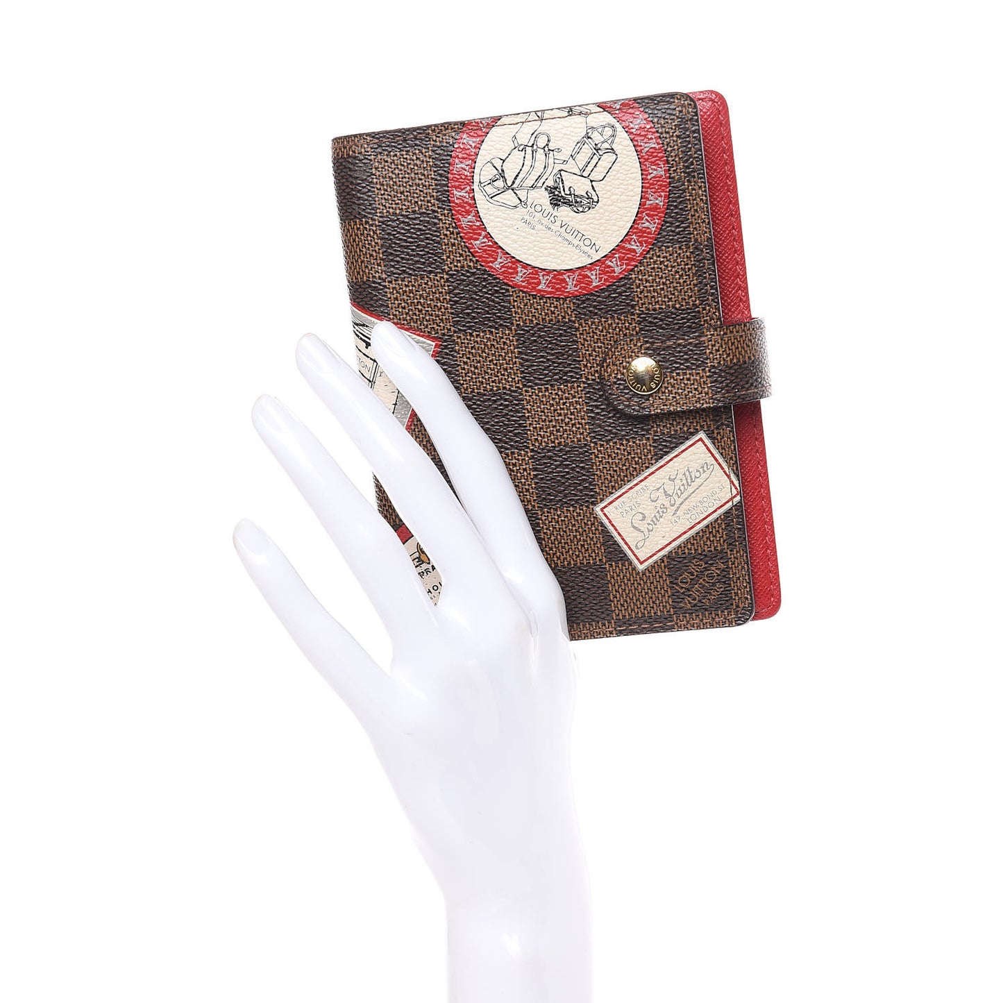 Damier Ebene Patch Small Ring Agenda Cover