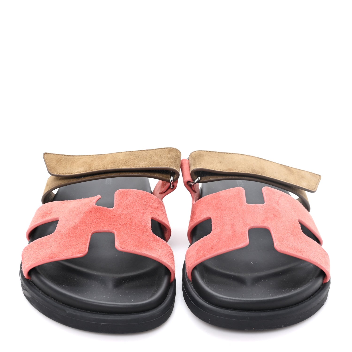 Hermes Suede Goatskin Womens Chypre Sandals 40 Rouge Tomette Terre Ambree 3 of 9