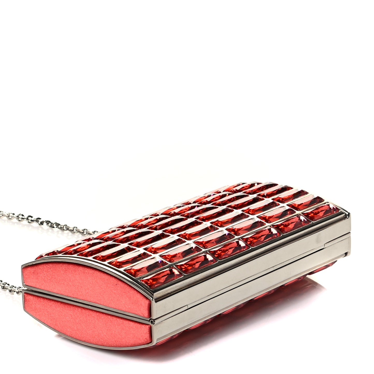 Swarovski Crystal Minaudiere Clutch Pink