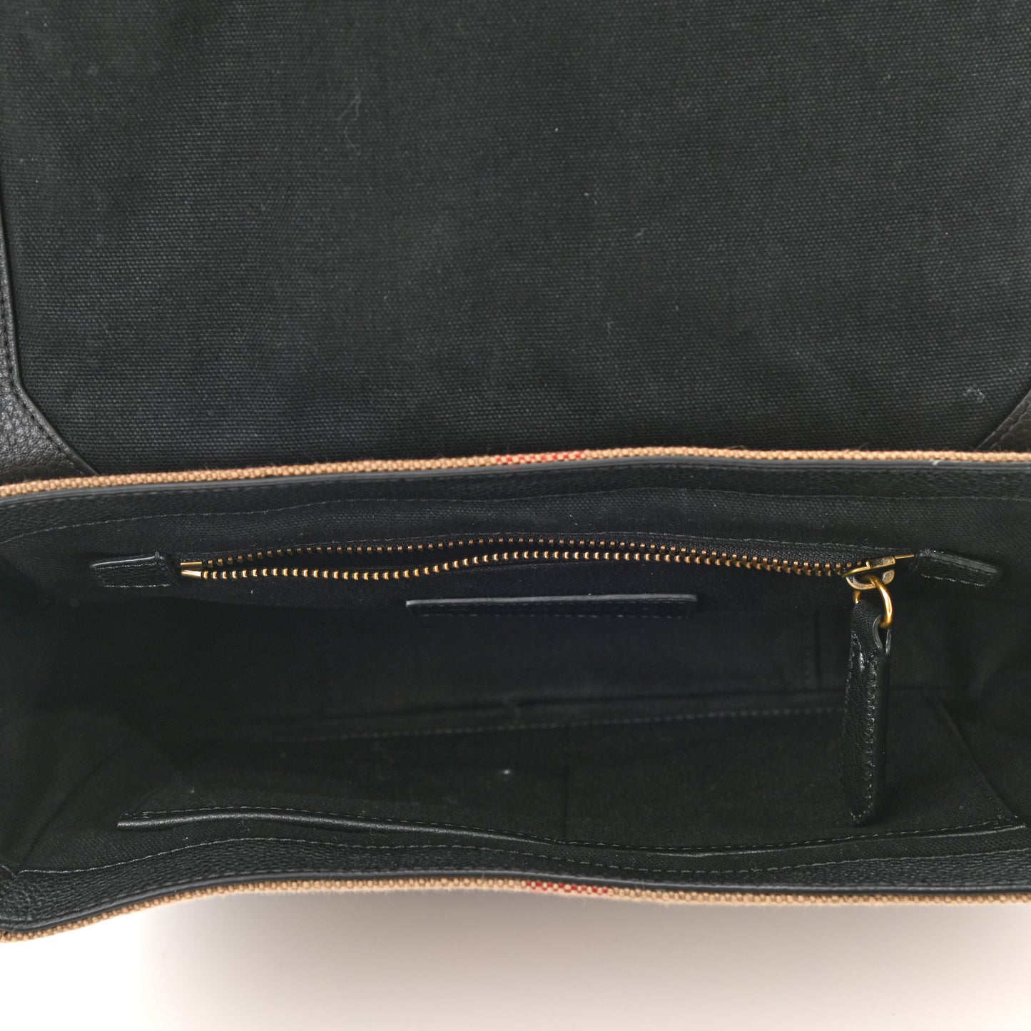 Canvas Mega Check Small Baildon Messenger Bag Black