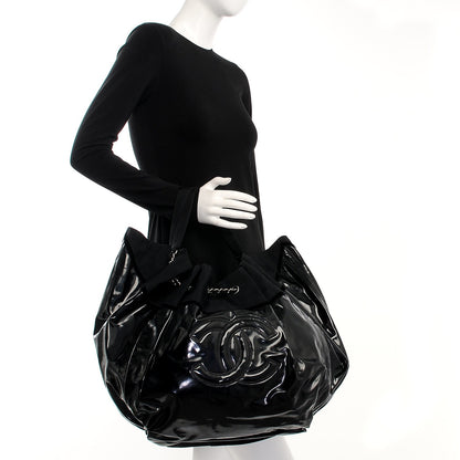 Chanel Vinyl Large Stretch Spirit Cabas Black 2 of 7