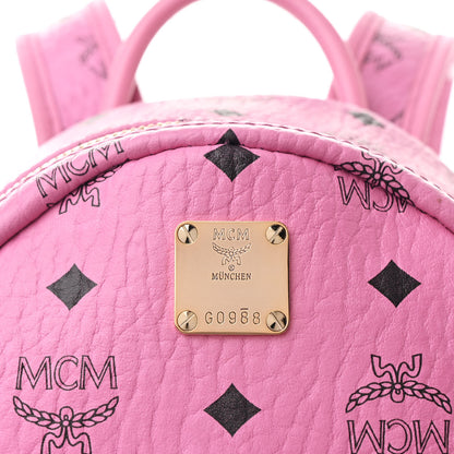MCM Visetos Side Stud Mini Stark Backpack Pink 8 of 10