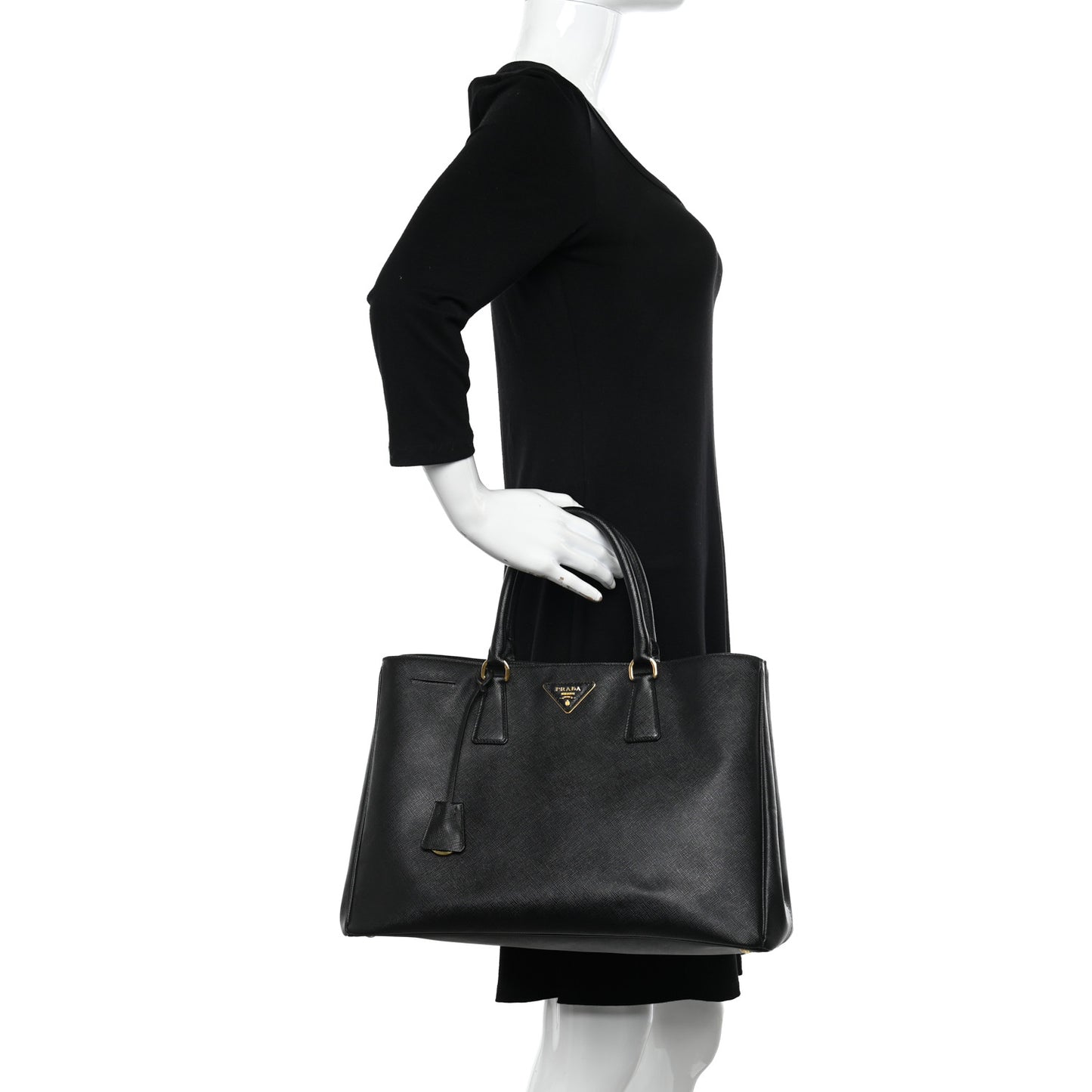 Saffiano Lux Large Tote Black