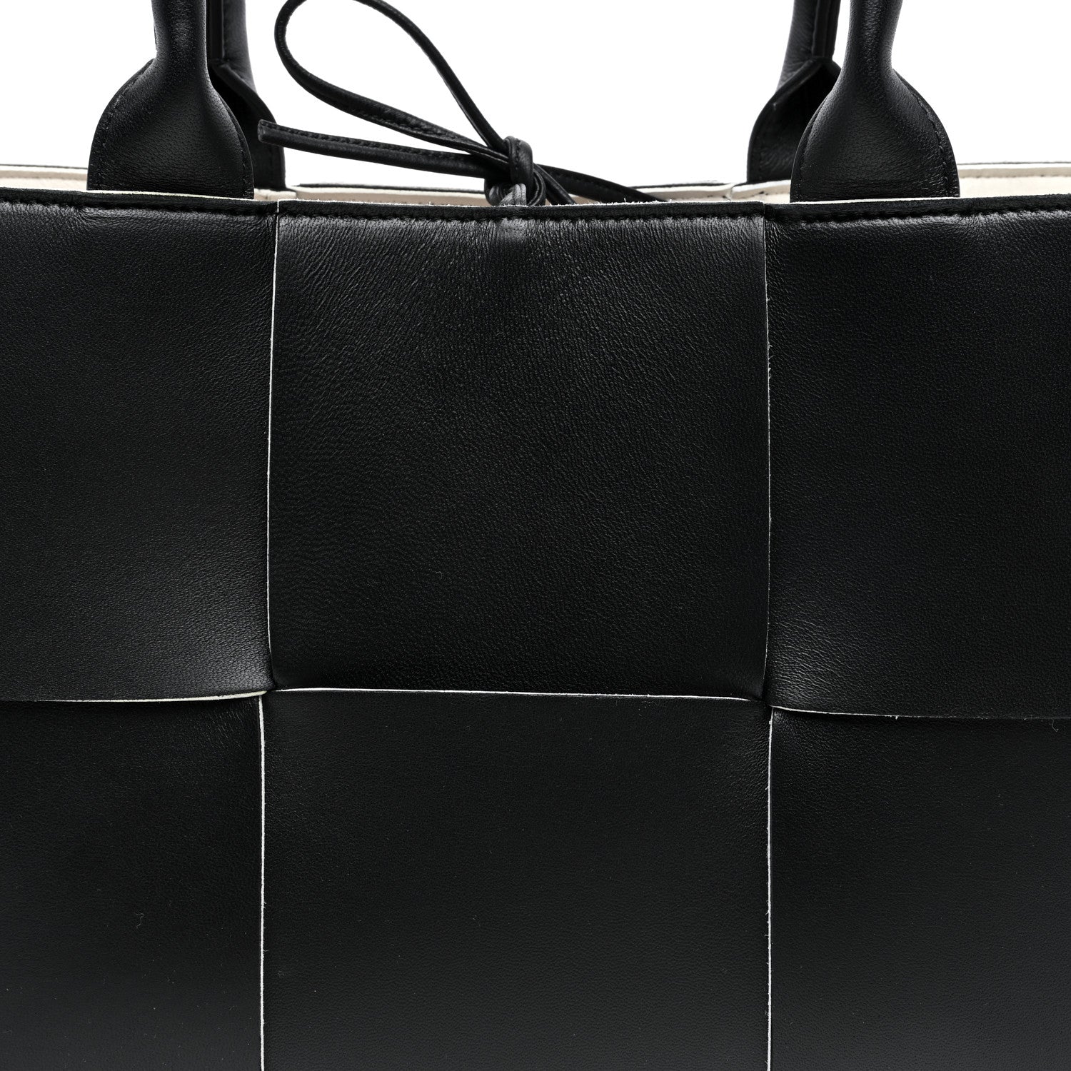 Bottega Veneta Nappa Maxi Intrecciato Small Arco Tote Black White 7 of 9