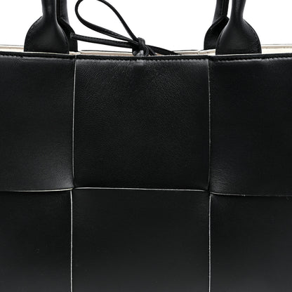 Bottega Veneta Nappa Maxi Intrecciato Small Arco Tote Black White 7 of 9