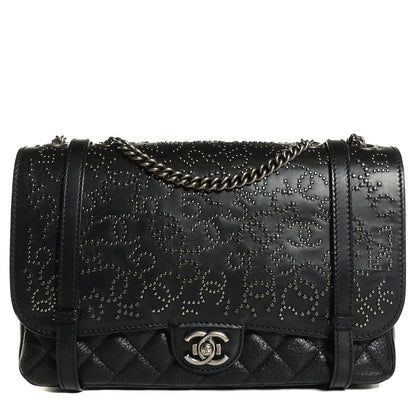 Chanel Studded Calfskin Lambskin Paris Dallas Flap Black 1 of 9