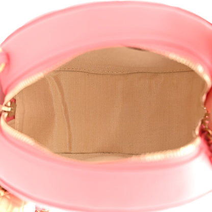 Chanel Lambskin Quilted Round Pearl Crush Clutch With Chain Pink 5 of 11