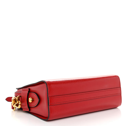 Prada Saffiano Vernice Esplanade Crossbody Bag Rosso 4 of 10