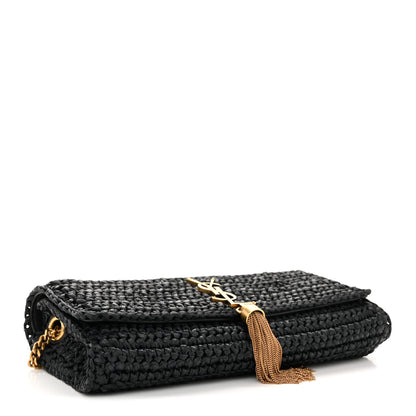 Saint Laurent Raffia Monogram Tassel Kate 99 Black 4 of 12
