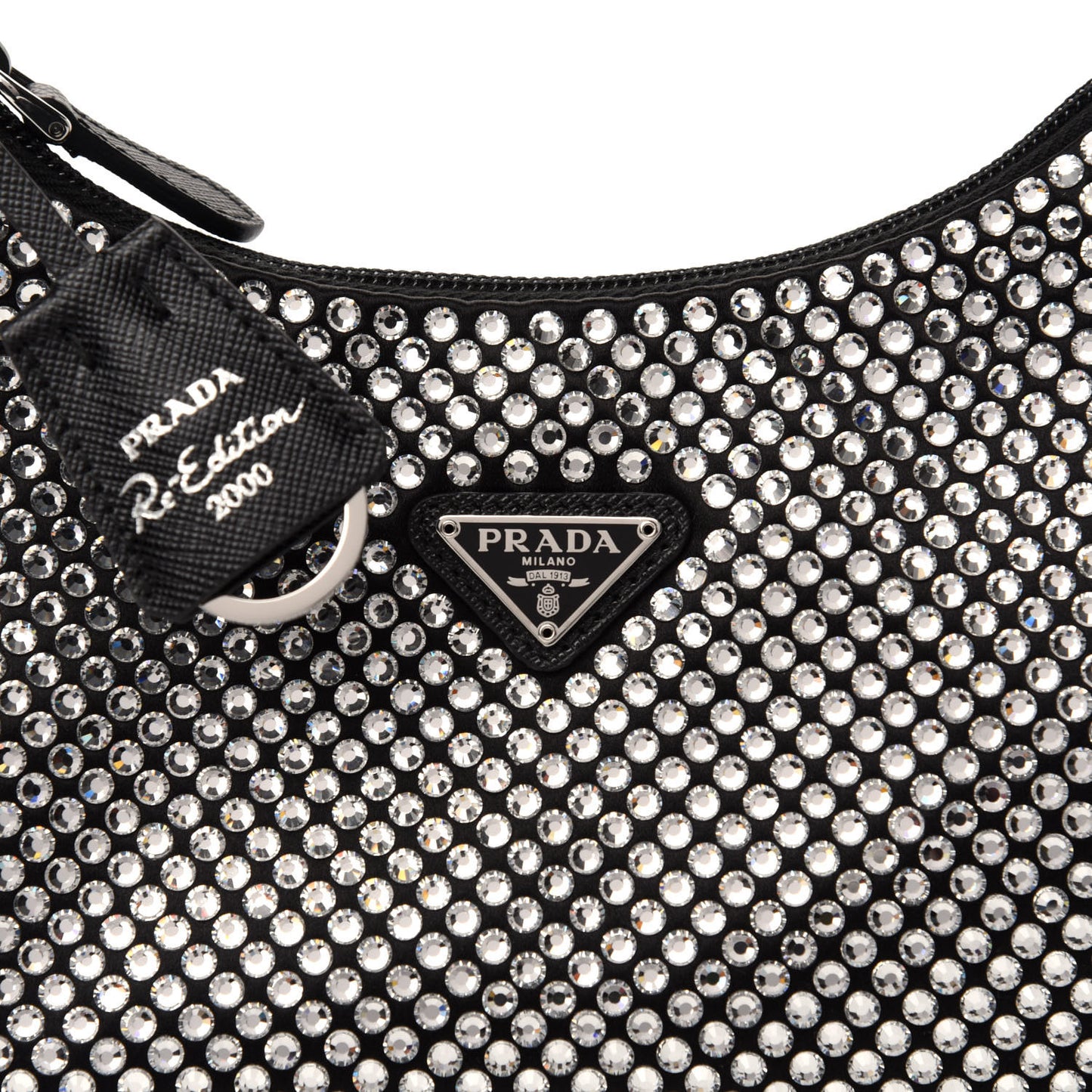 Satin Crystal Mini Re-Edition 2000 Bag Cristal