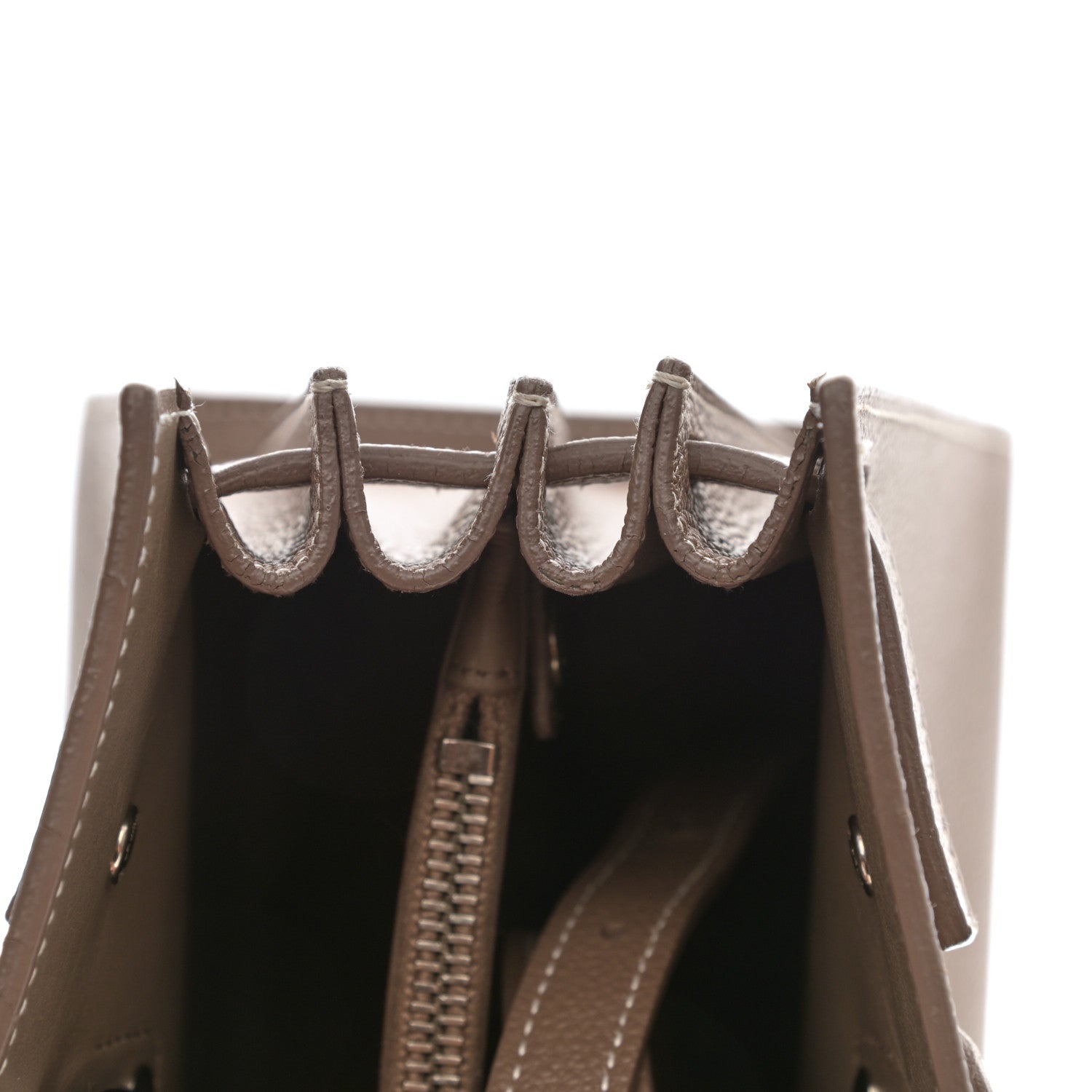 Saint Laurent Grained Calfskin Topstich Baby Sac De Jour Taupe 11 of 20