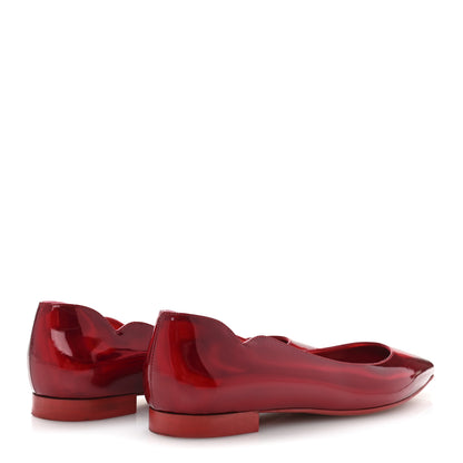 Christian Louboutin Metallic Patent Psychic Hot Chickita Flats 37.5 Loubi 5 of 11