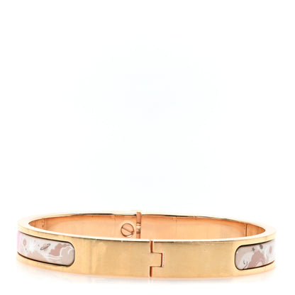 Hermes Enamel Printed Royaume d'Helios Mini Clic Kelly Bracelet PM Aube 3 of 4