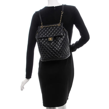 Chanel Lambskin Quilted Large Urban Spirit Backpack Black 2 of 8