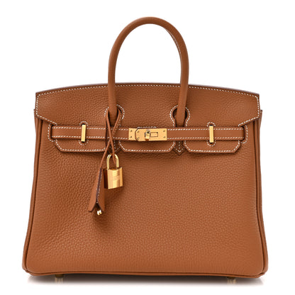 Hermes Togo Birkin 25 Gold 1 of 11