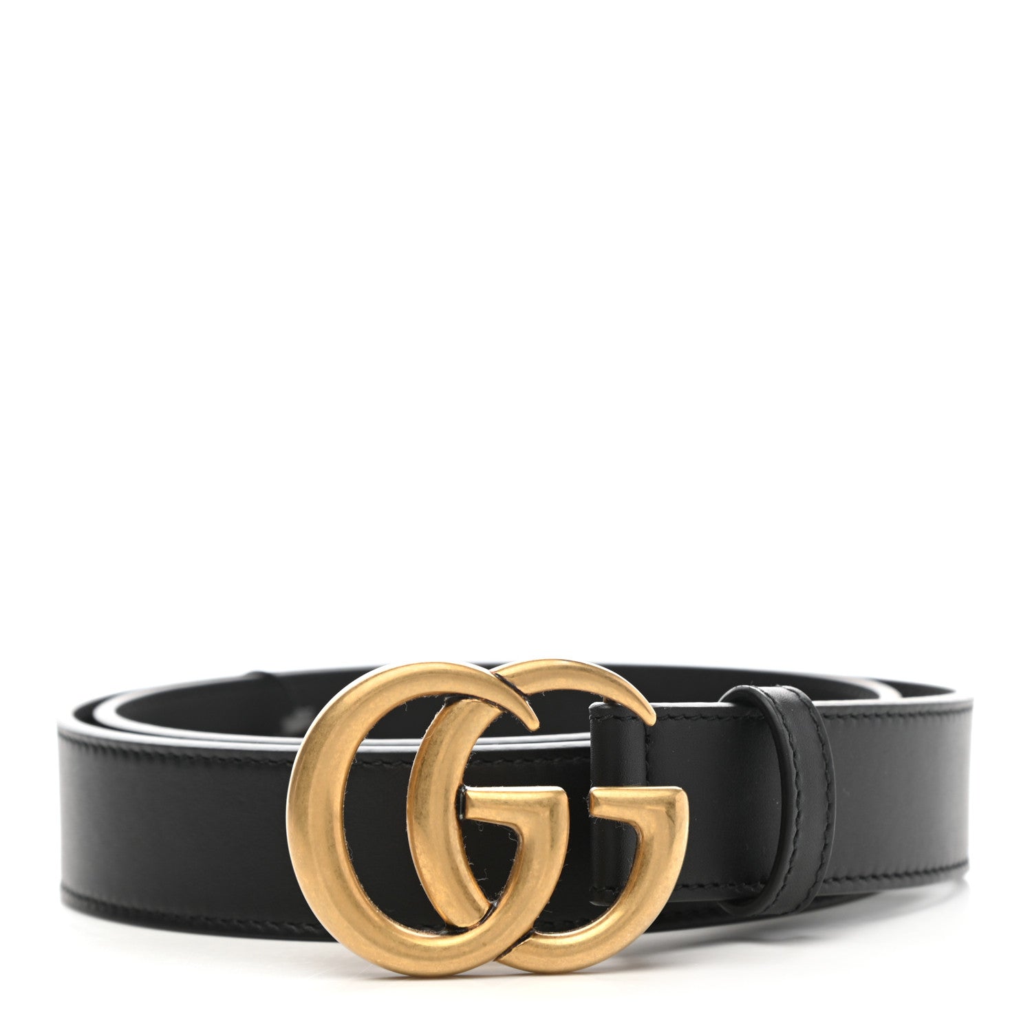 Gucci Calfskin Double G 30mm Belt 80 32 Black 1 of 5