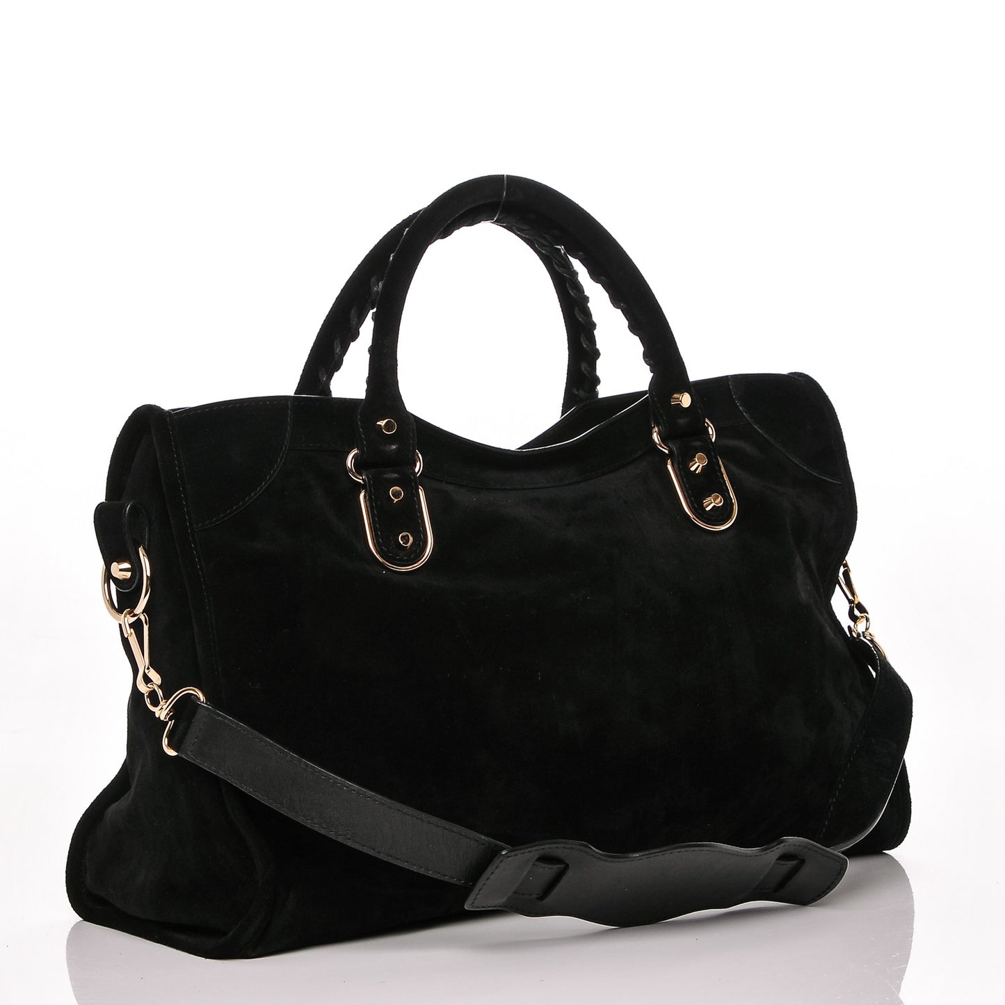 Baby Daim Gold Metallic Edge Hardware City Black