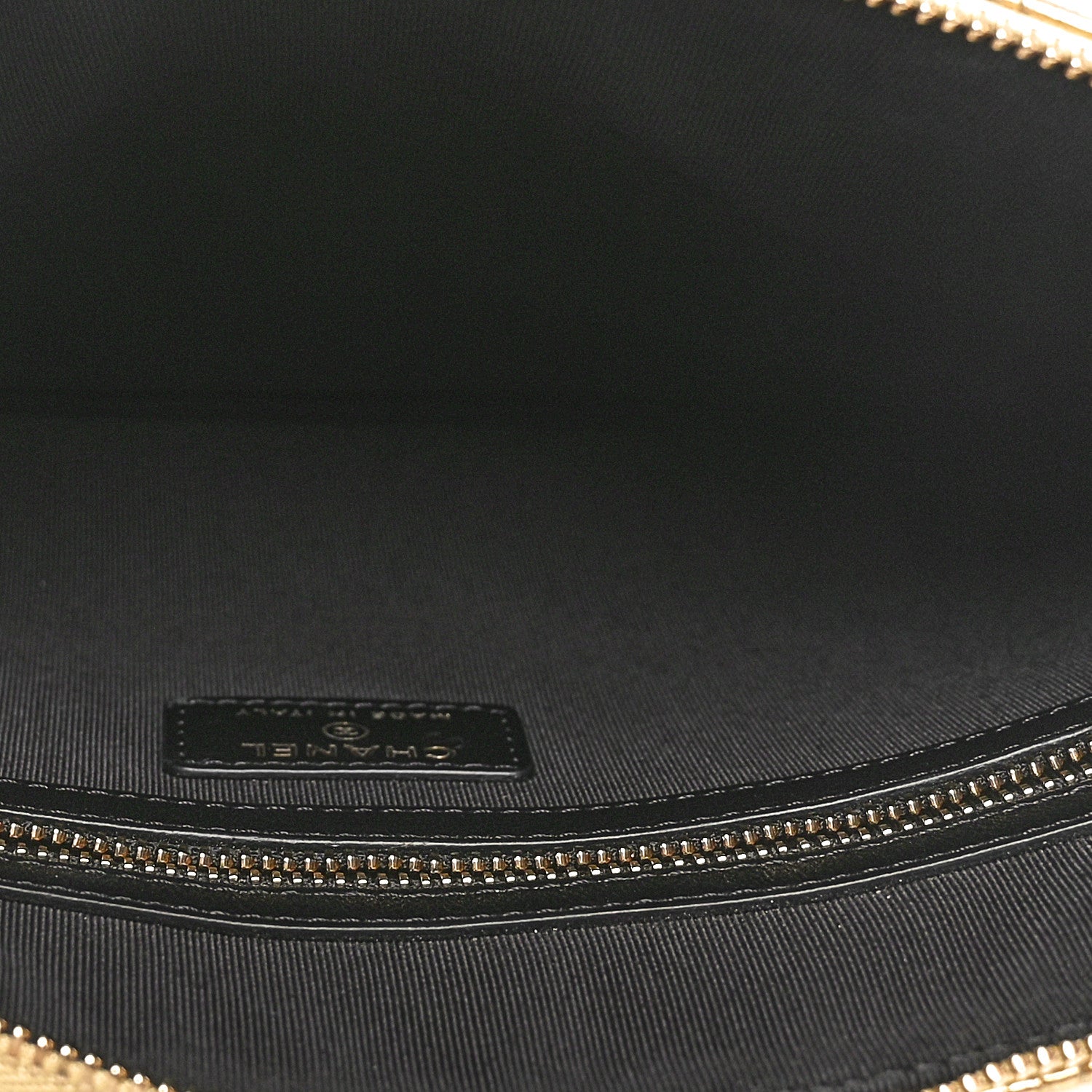 Chanel Metallic Crocodile Calfskin Embossed Medium Cocodile Cosmetic Case Gold 5 of 10