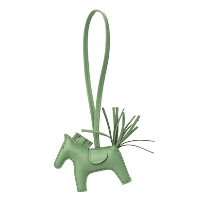 Hermes Milo Lambskin Grigri Rodeo Horse Bag Charm PM Vert Criquet 1 of 3