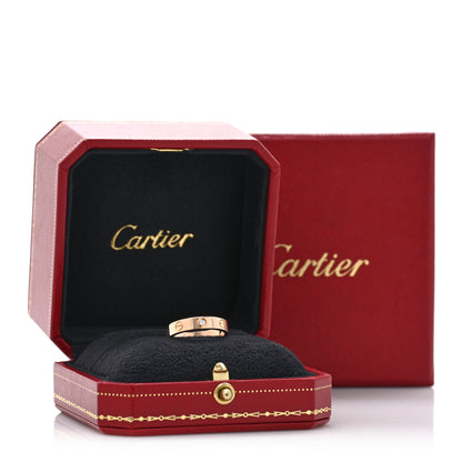 Cartier 18K Pink Gold Diamond 4mm LOVE Wedding Band Ring 52 6 5 of 5
