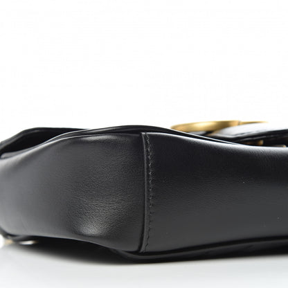 Gucci Calfskin Matelasse Mini GG Marmont Shoulder Bag Black 8 of 10