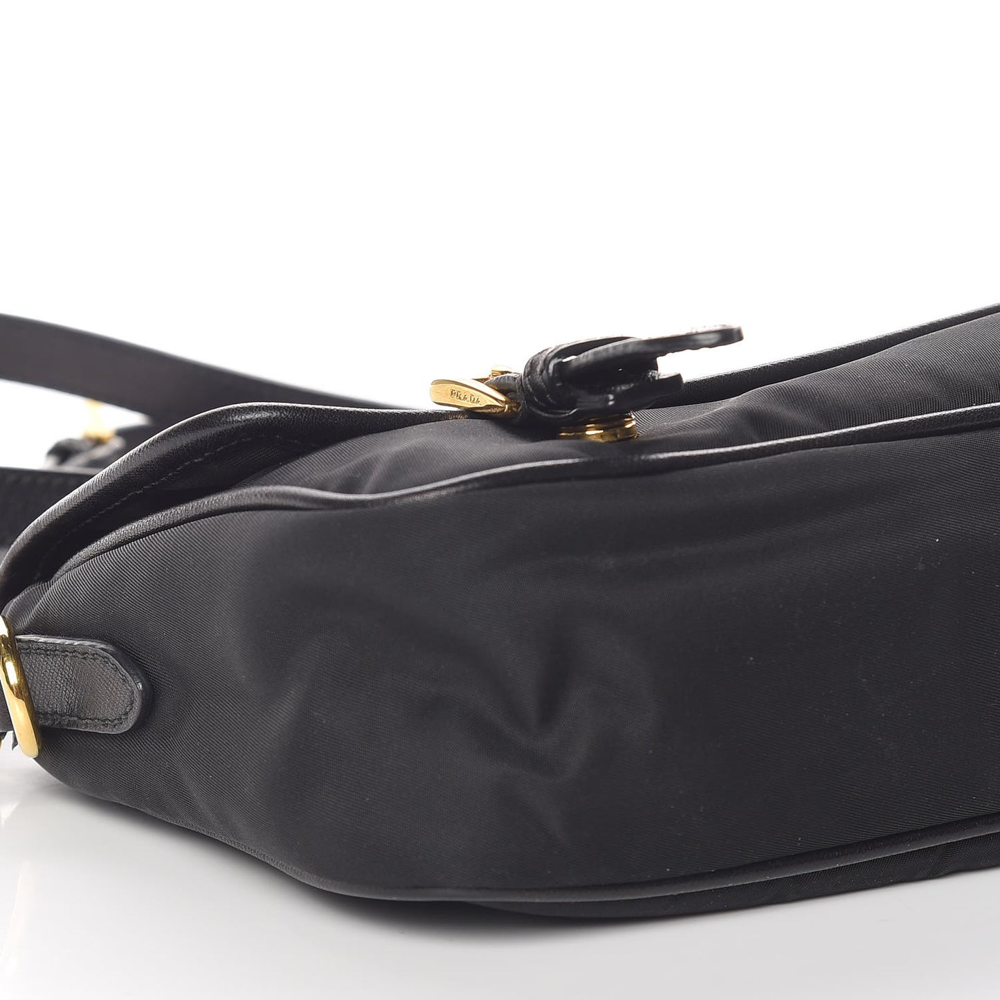 Nylon Tessuto Saffiano Crossbody Black