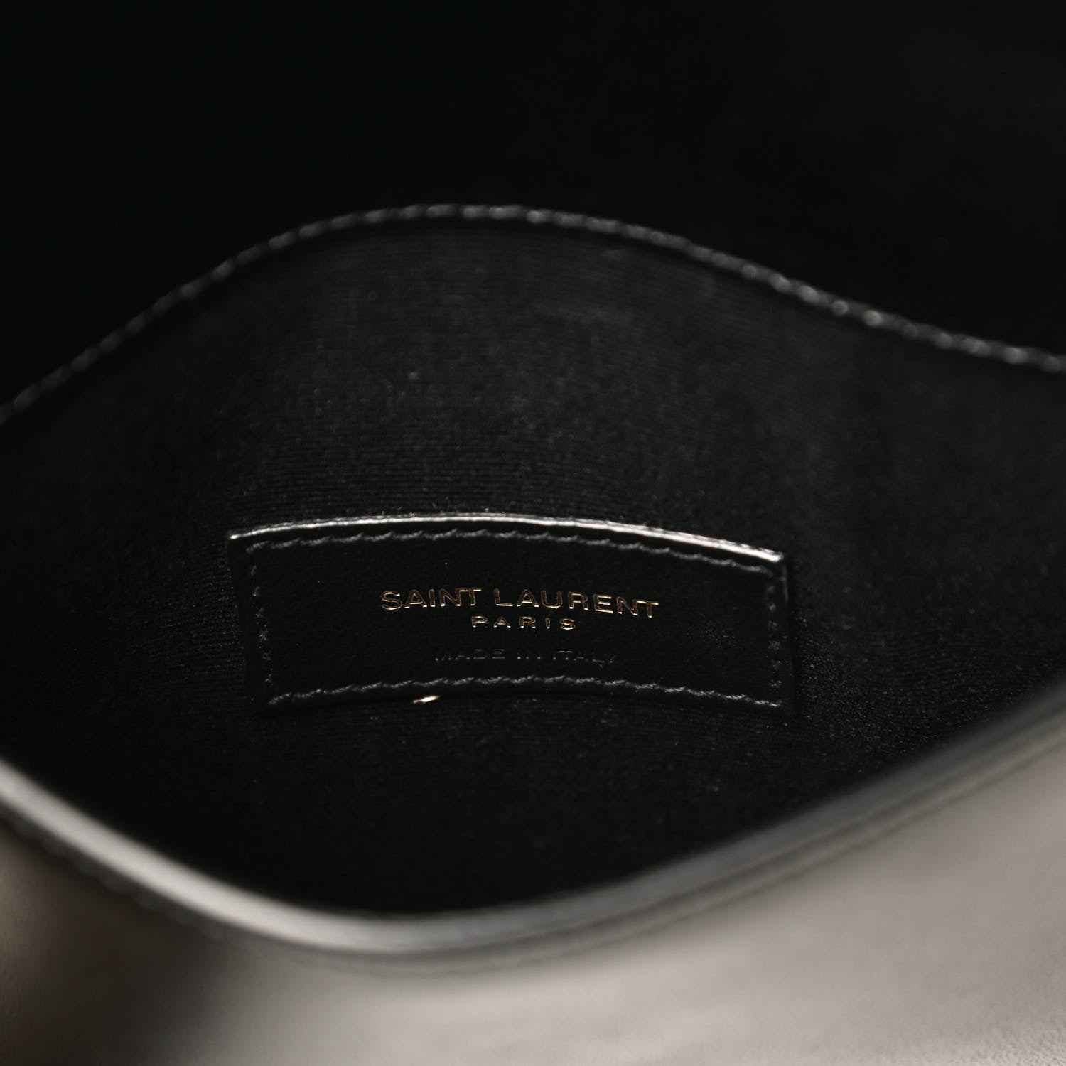 Saint Laurent Smooth Shiny Calfskin Monogram Uptown Baby Pouch Black 5 of 10