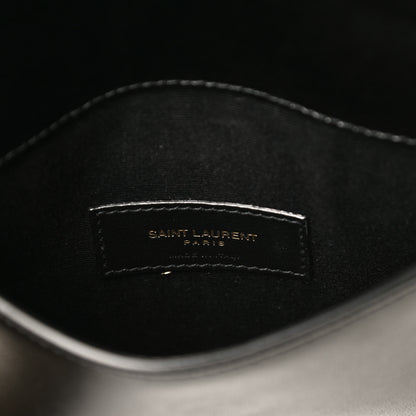 Saint Laurent Smooth Shiny Calfskin Monogram Uptown Baby Pouch Black 5 of 10