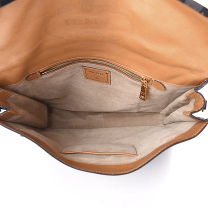 Prada Canvas Canapa Righe Striped Top Handle Satchel Gendarme 5 of 9