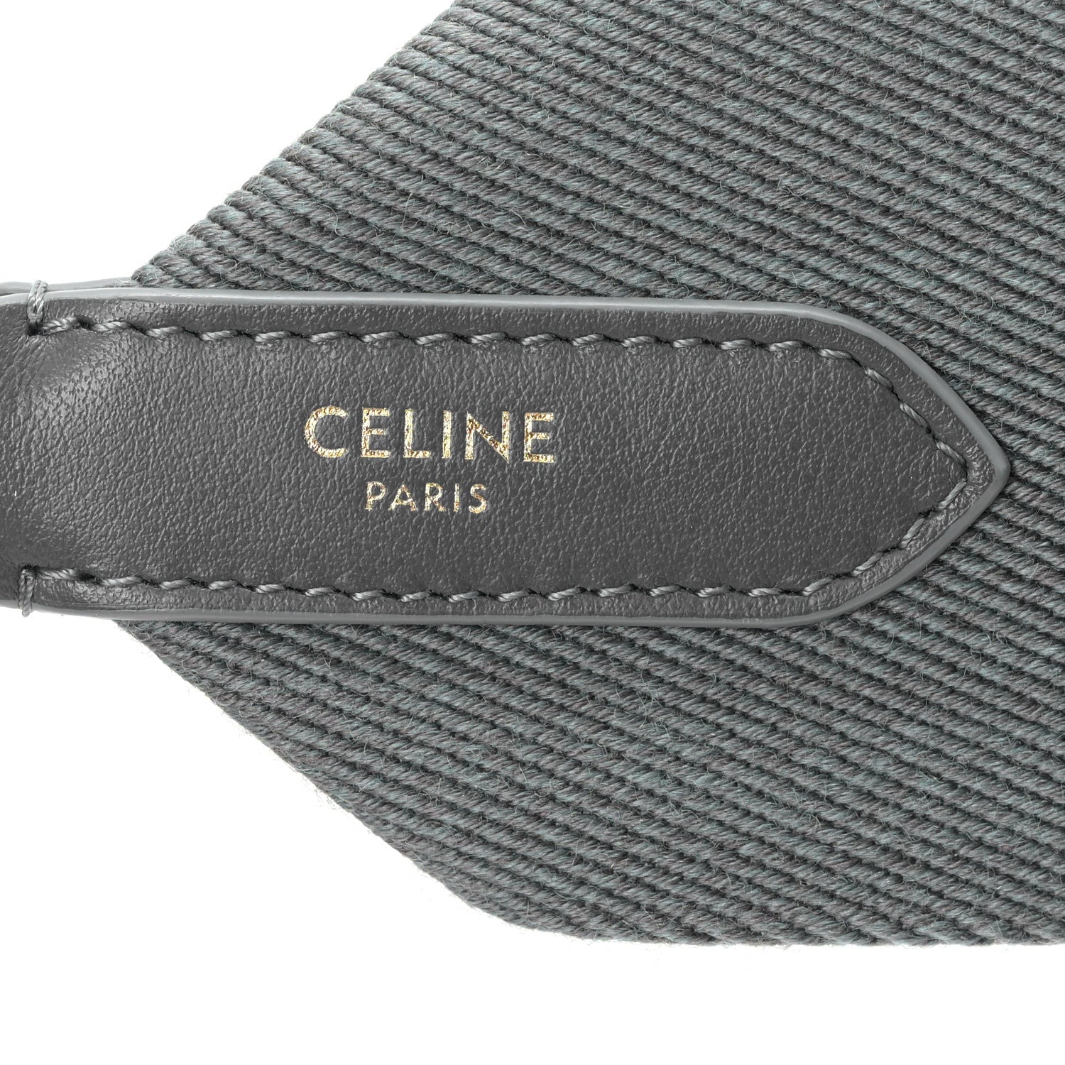 Celine Jacquard Wool Logo Short Strap Grey White 3 of 5