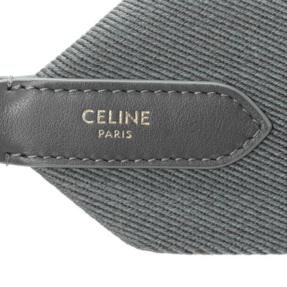 Celine Jacquard Wool Logo Short Strap Grey White 3 of 5