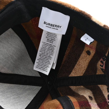 Burberry Wool Check Baseball Cap L Birch Brown 7 of 8