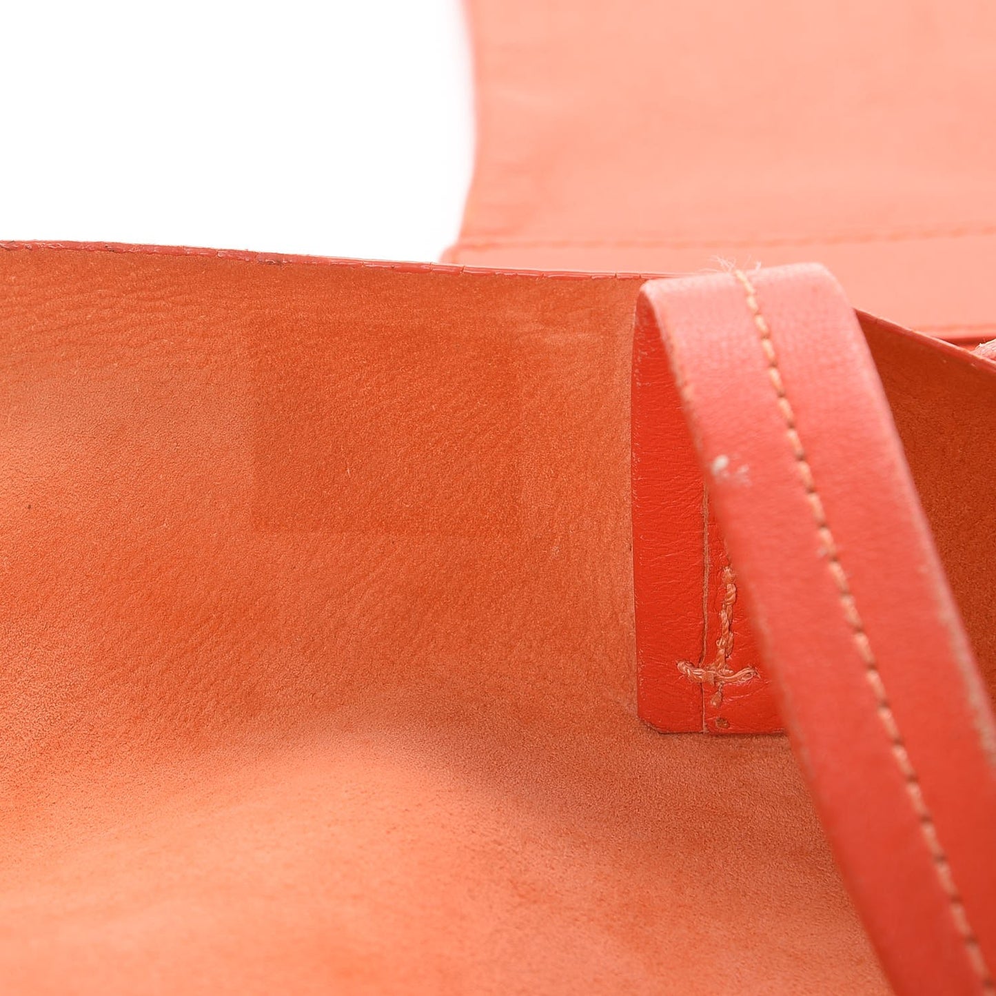 Smooth Lambskin Vertical Cabas Bag Orange