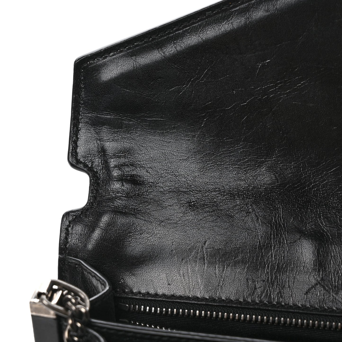 Calfskin Woven Monogram Cassandra Clasp Bag Black
