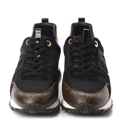 Louis Vuitton Suede Monogram Run Away Sneakers 36 Black 2 of 9