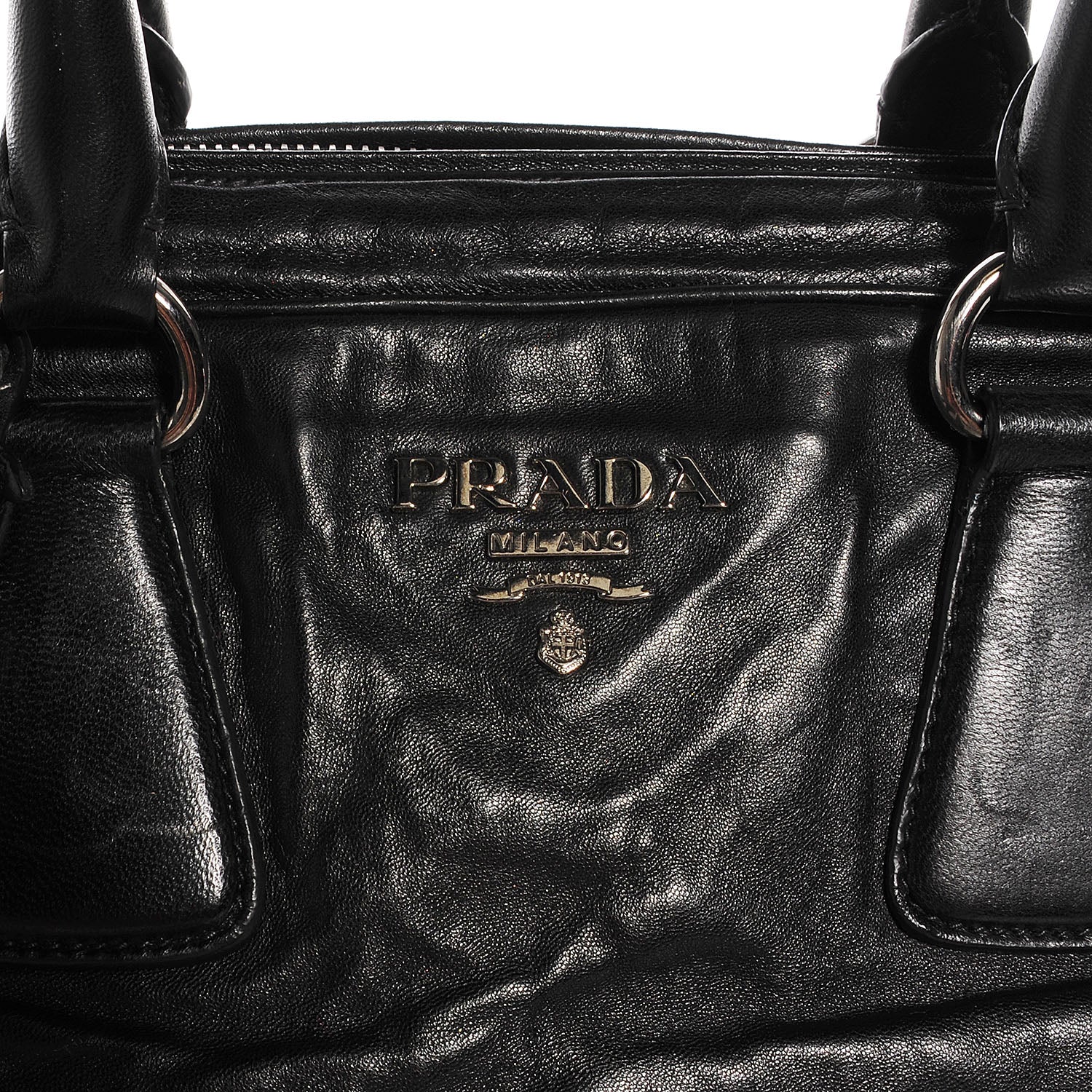 Prada Nappa Antique Satchel Nero Black 5 of 11