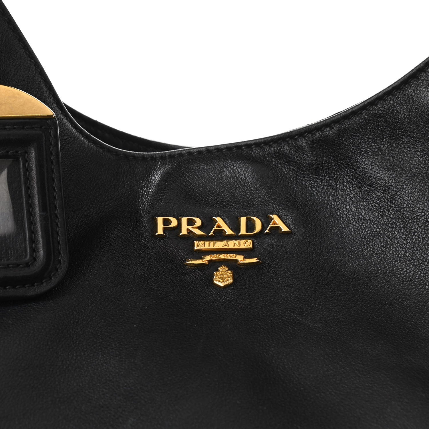 Prada Soft Calf Chain Tote Black 8 of 14