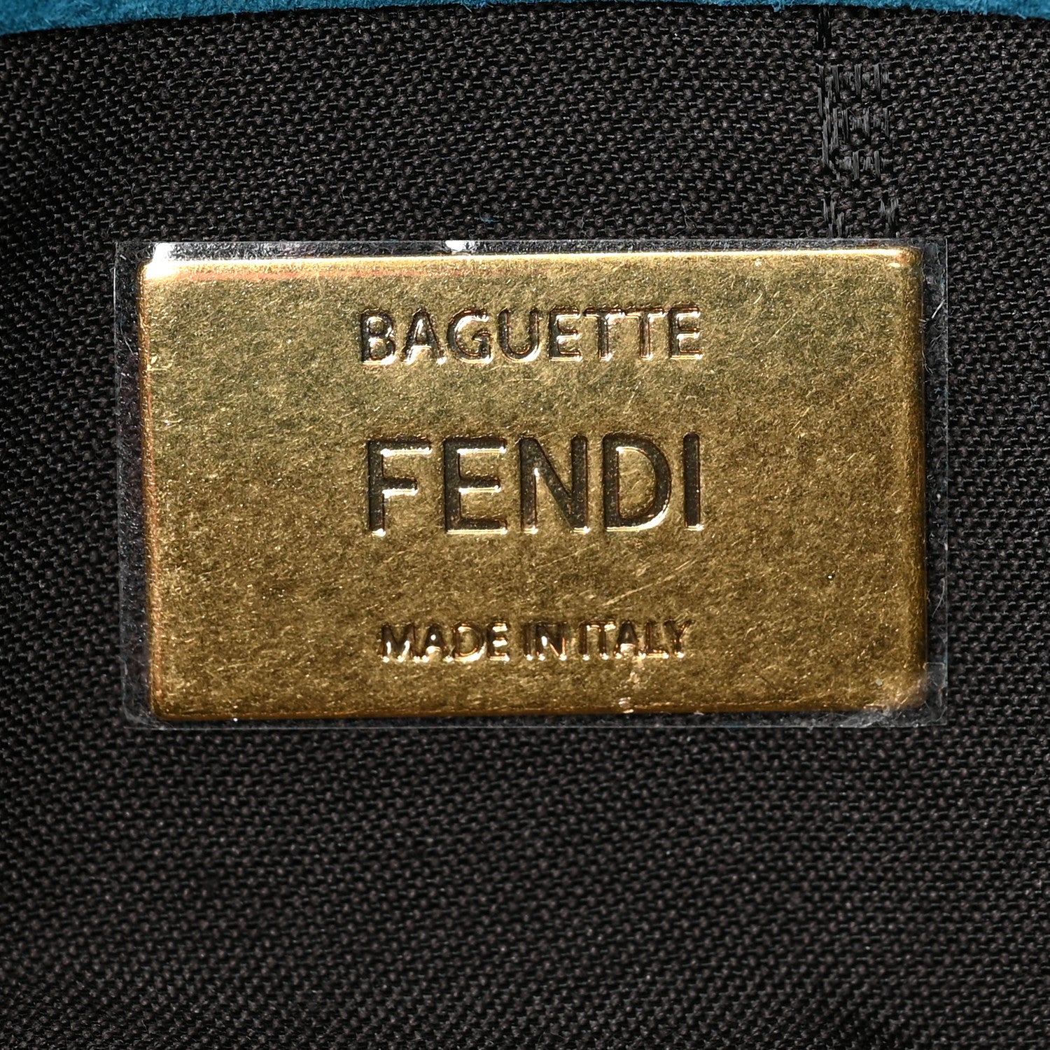 Fendi Chamois Large Baguette Ottanio 6 of 8
