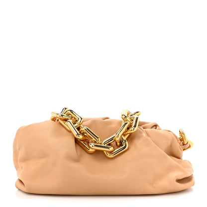 Bottega Veneta Calfskin The Pouch Chain Almond 1 of 12