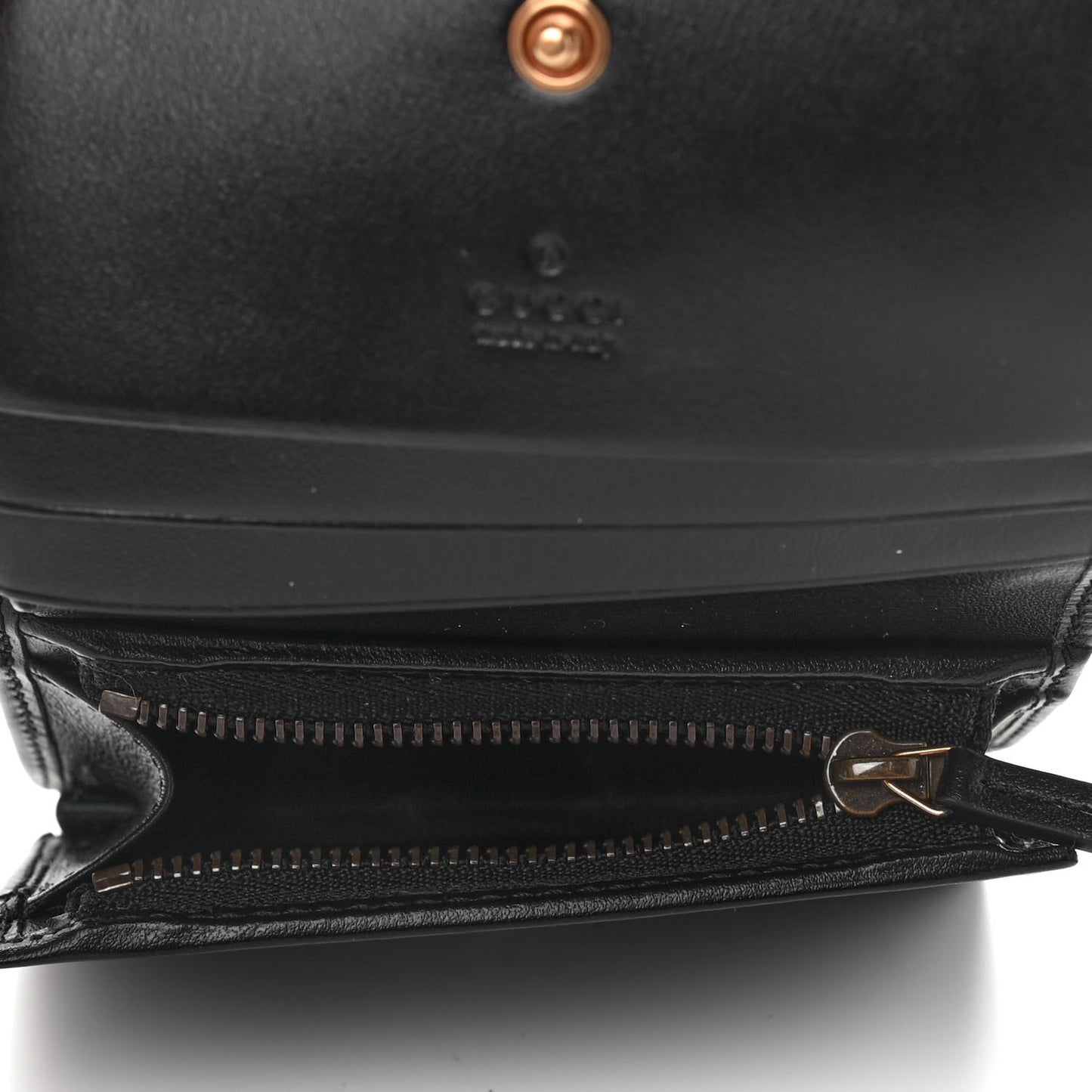 Calfskin Matelasse GG Marmont Card Case Wallet Black