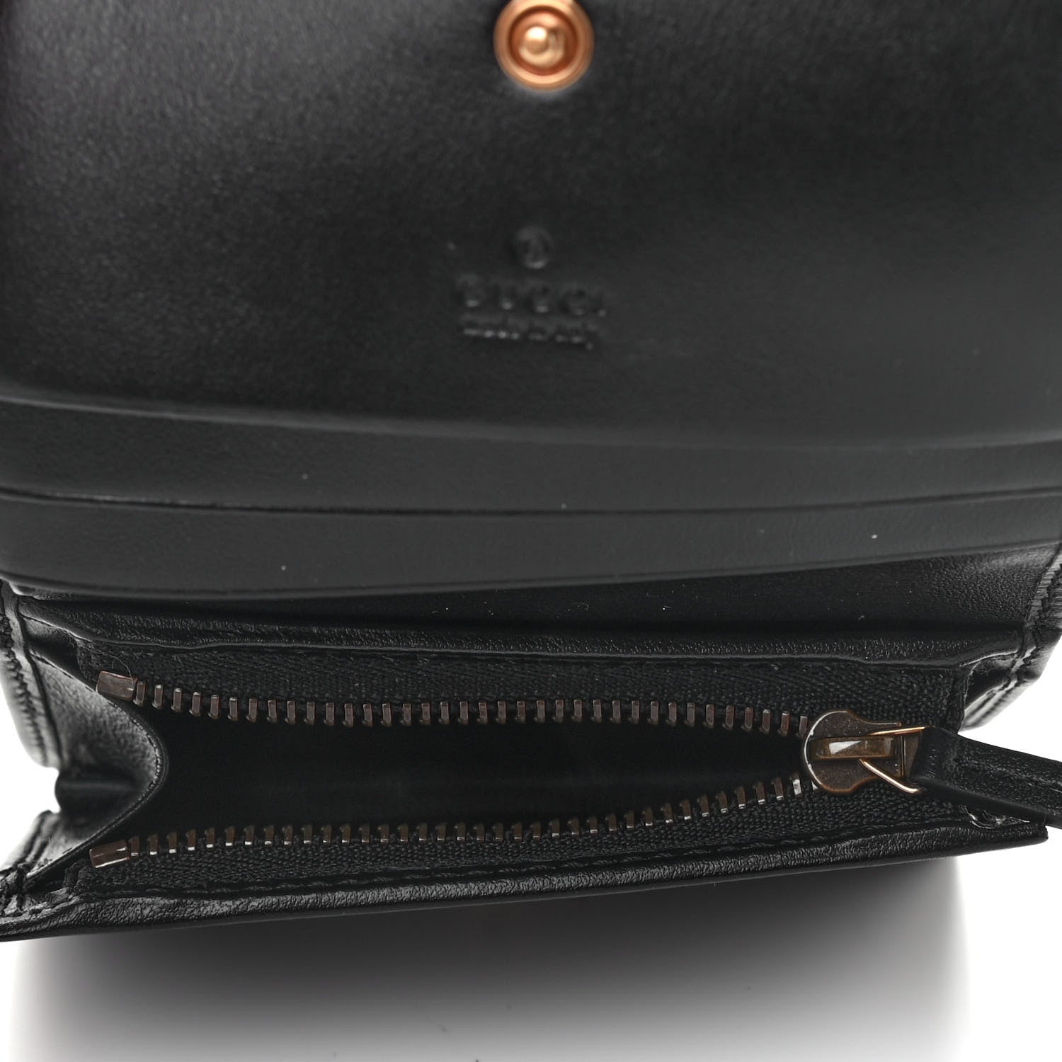Gucci Calfskin Matelasse GG Marmont Card Case Wallet Black 5 of 7