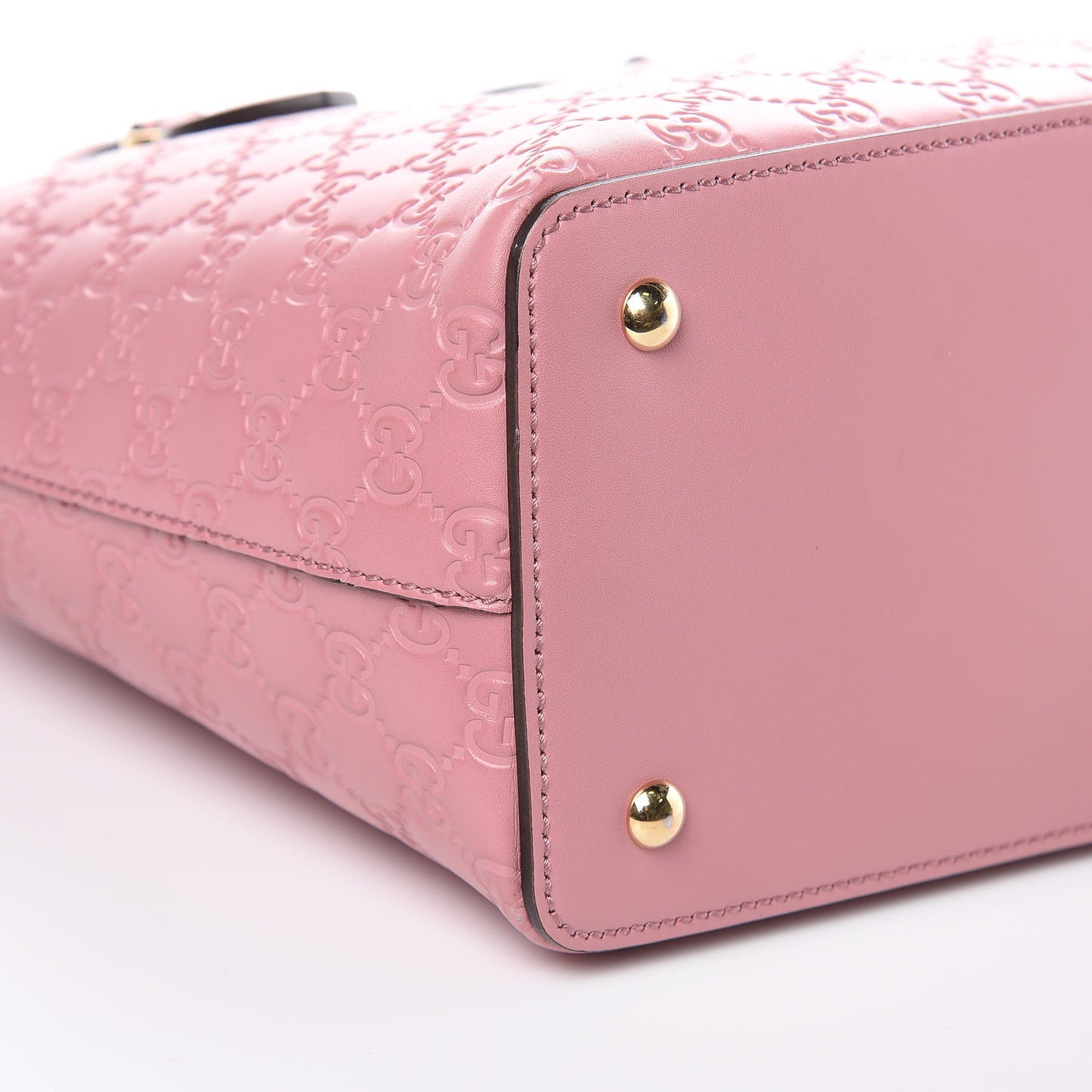 Guccissima Signature Linea A Foldover Tote Rose Baby Candy