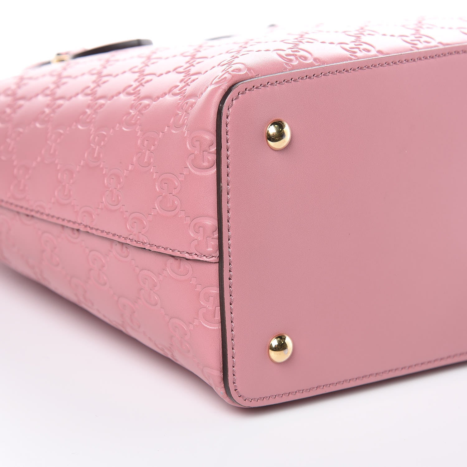 Gucci Guccissima Signature Linea A Foldover Tote Rose Baby Candy 9 of 10