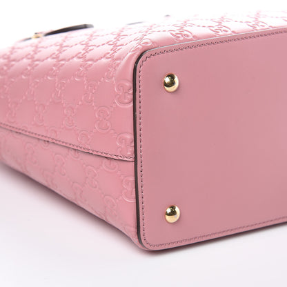 Gucci Guccissima Signature Linea A Foldover Tote Rose Baby Candy 9 of 10