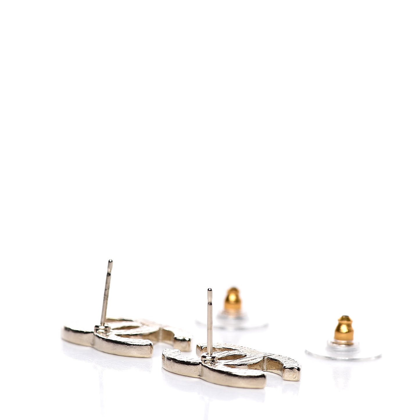 Textured CC Earrings Gold