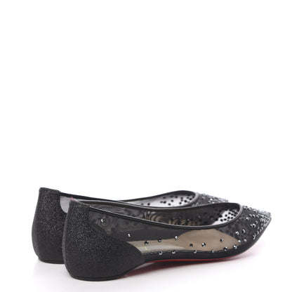 Christian Louboutin Crystal Strass Follies Flats 37.5 Black 4 of 7