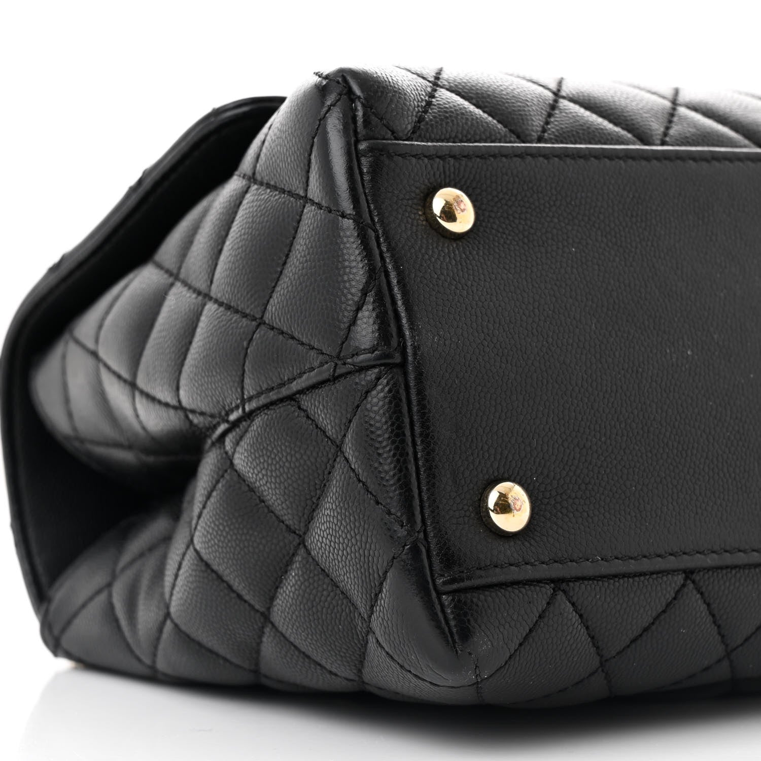 Chanel Caviar Quilted Small Coco Handle Flap Black 10 of 11