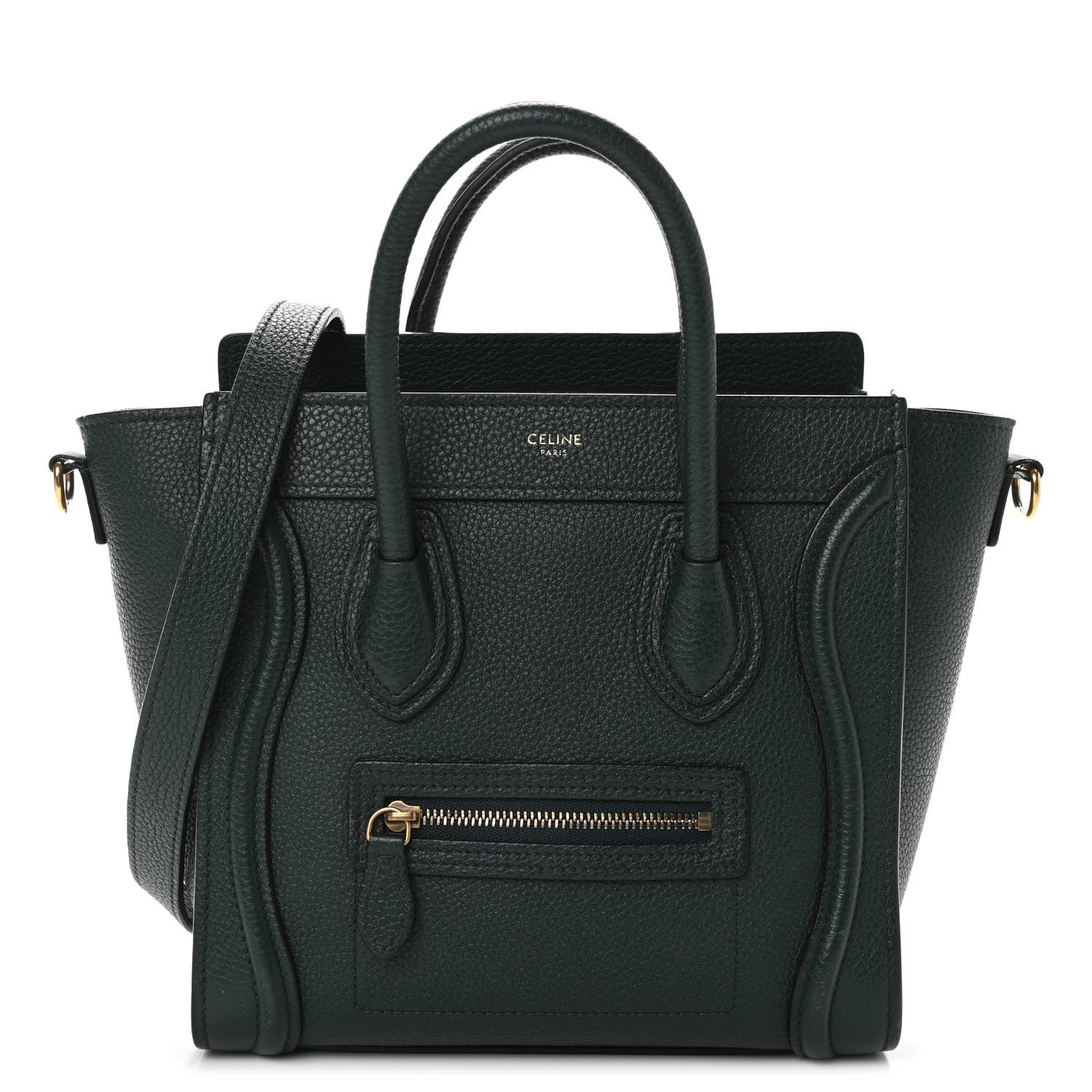 Celine Drummed Calfskin Nano Luggage Amazone 1 of 15
