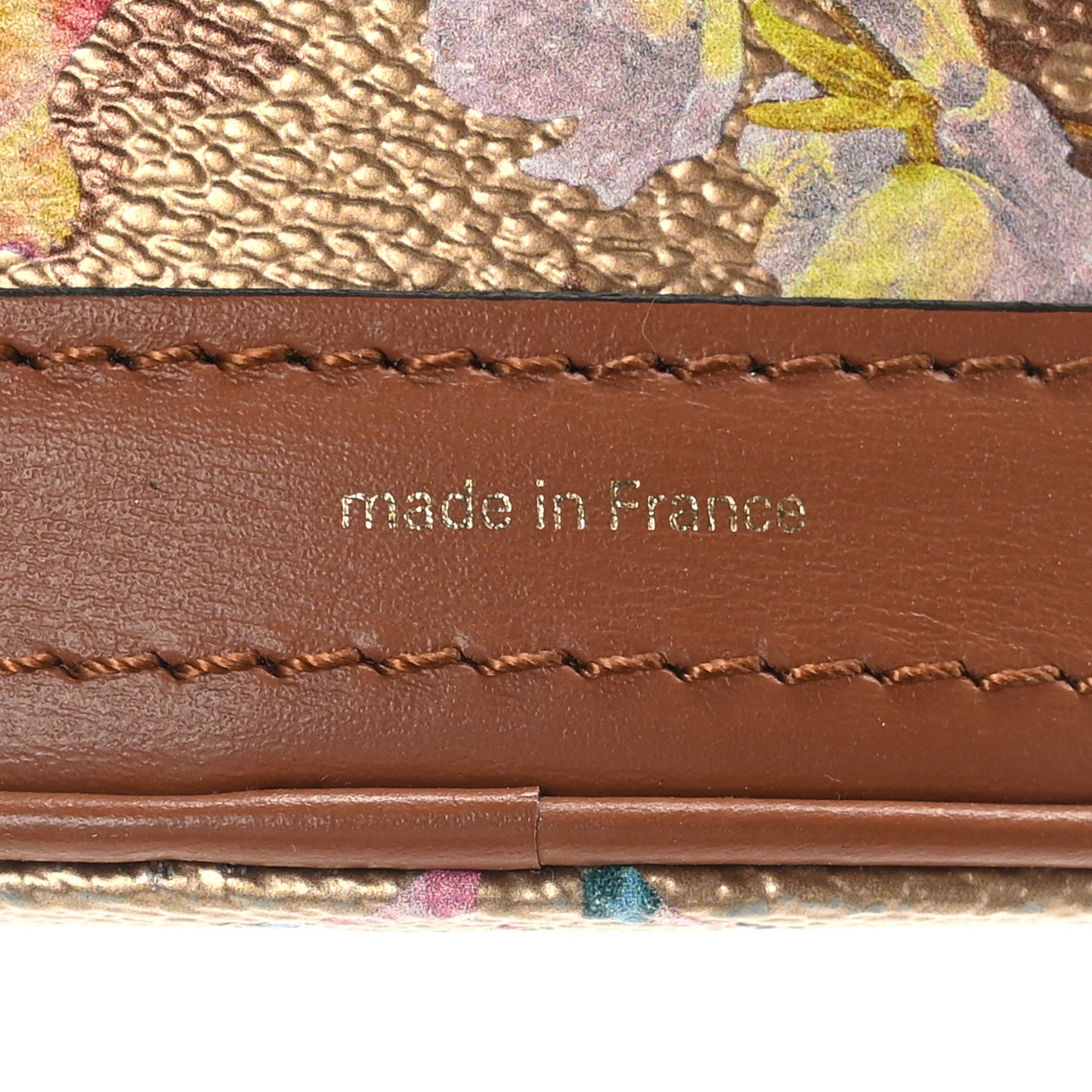 Metallic Monogram LV Garden Nano Bucket Bag Gold
